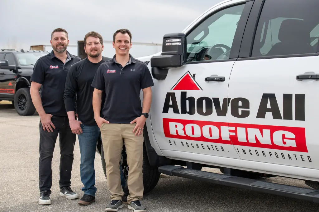 Friendly and professional roofing team from Above All Roofing in Rochester – locally owned and operated