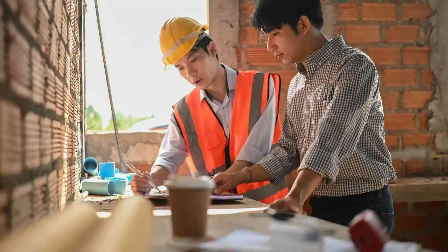 Homeowner interviewing a roofing contractor